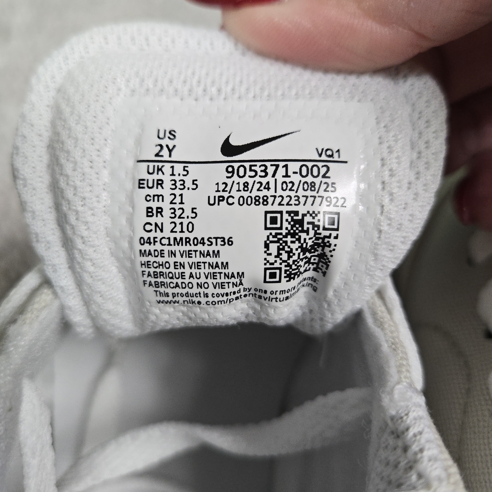 Nike SB Check Canvas Little Kids Skate Shoes Light Bone Off White Youth 2y - Picture 2 of 4
